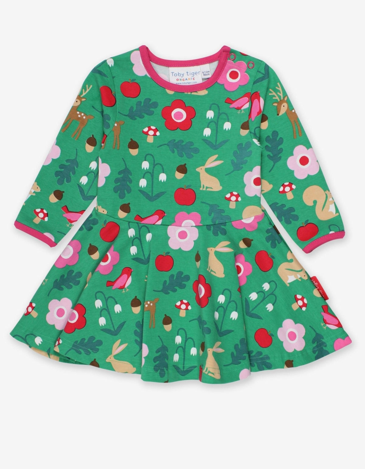 Toby Tiger Organic Forest Adventure Print Skater Dress