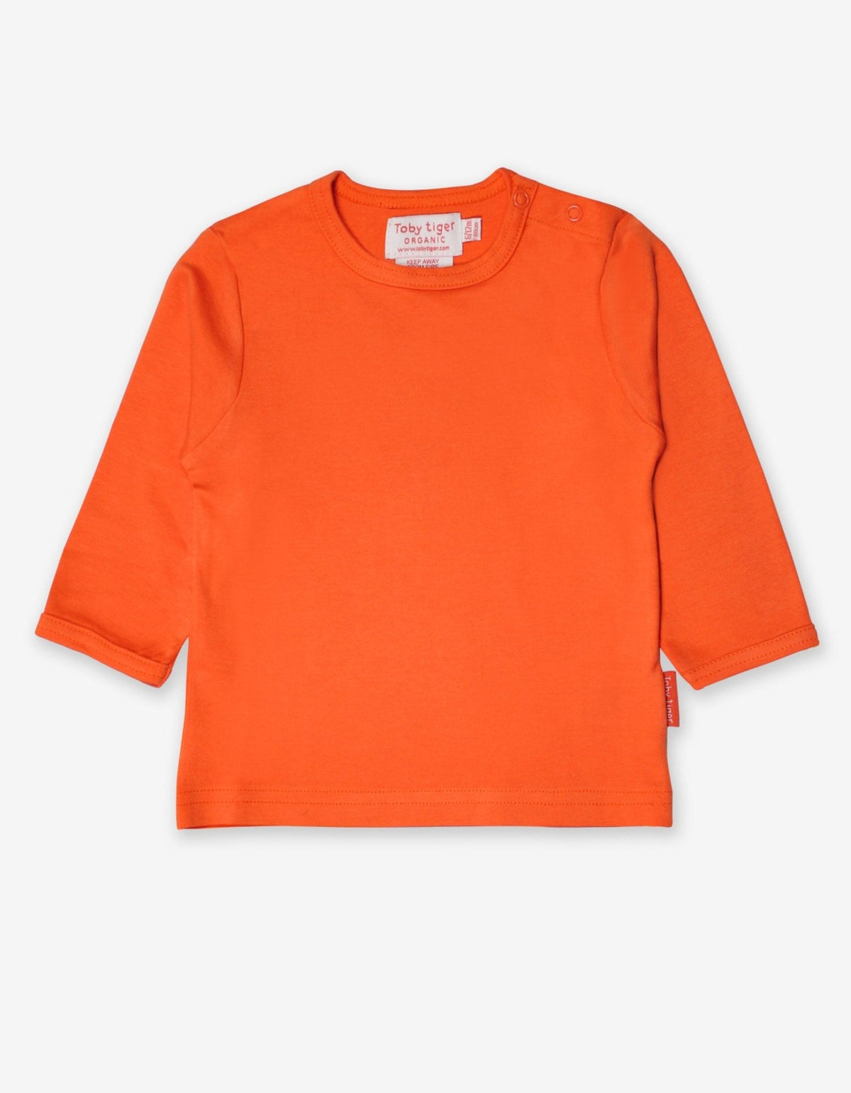 Toby Tiger Organic Orange Basic Long-Sleeved T-Shirt