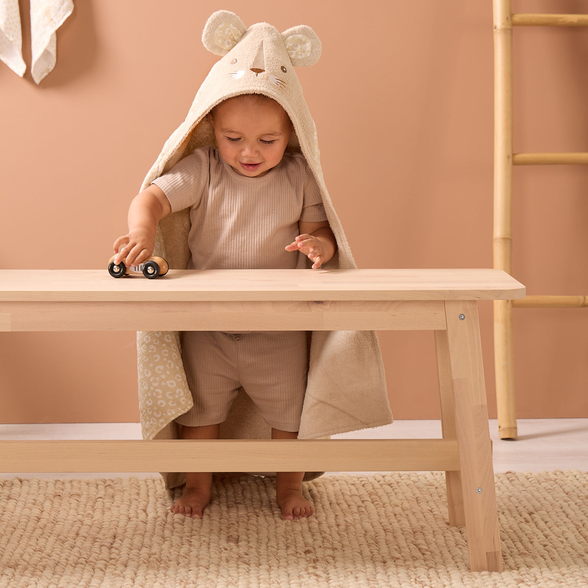 Tutti Bambini Hooded Towel - Love Cats