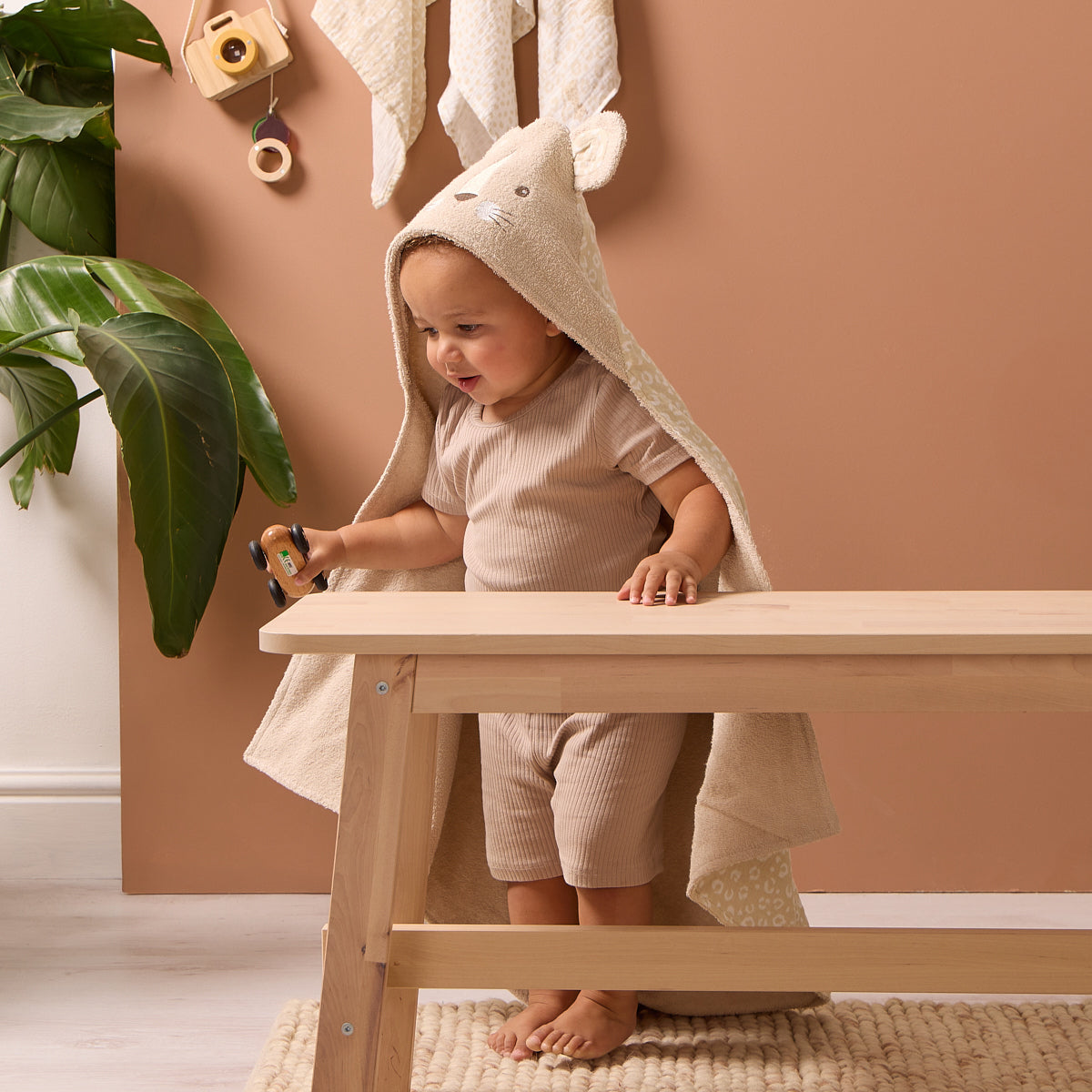 Tutti Bambini Hooded Towel - Love Cats