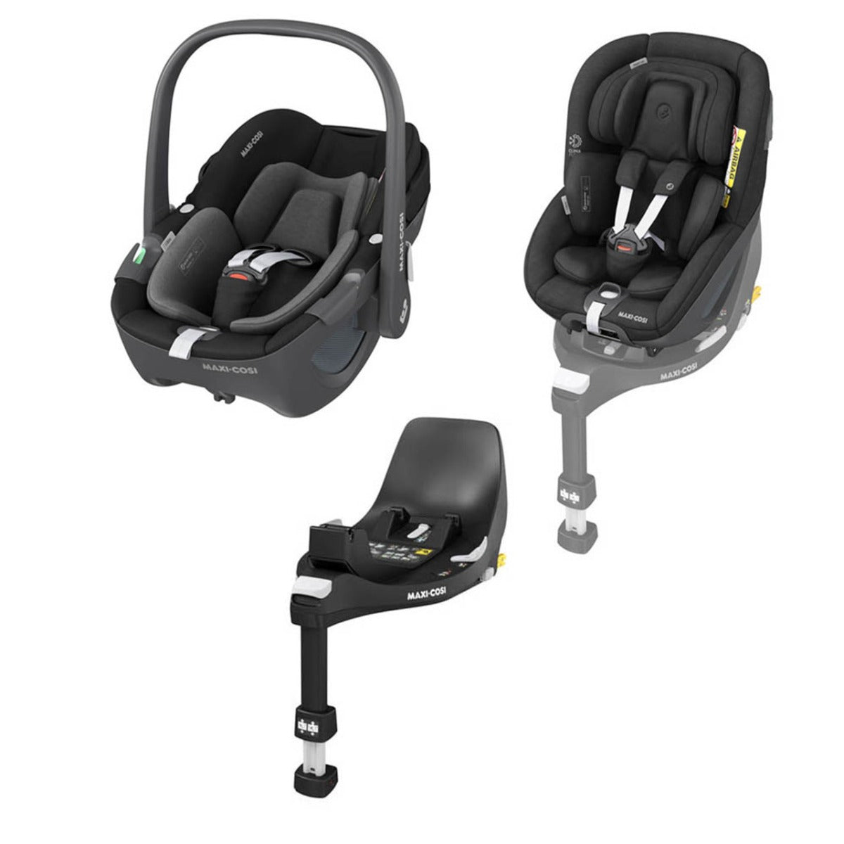 Maxi-Cosi Complete Pebble 360 + Pearl 360 + FamilyFix 360 Bundle