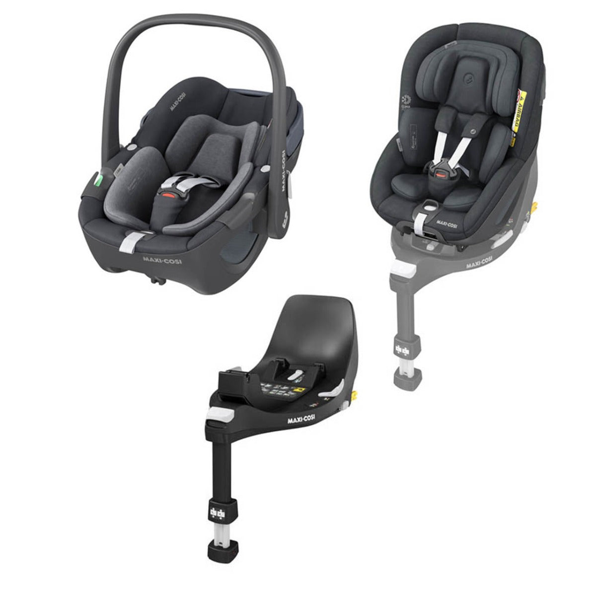 Maxi-Cosi Complete Pebble 360 + Pearl 360 + FamilyFix 360 Bundle