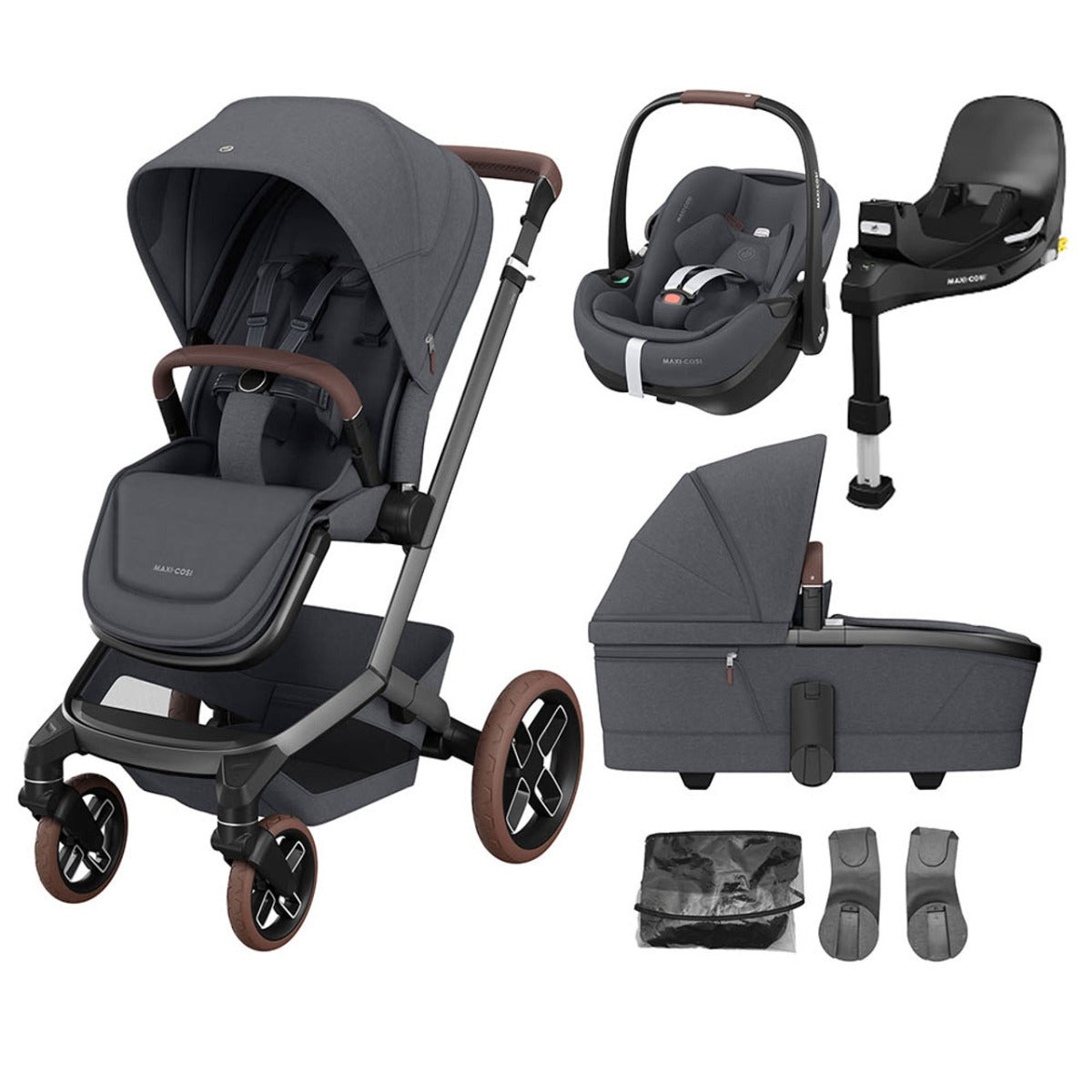 Maxi-Cosi Fame Pebble 360 Pro 2 Travel System Bundle - Twillic Graphite