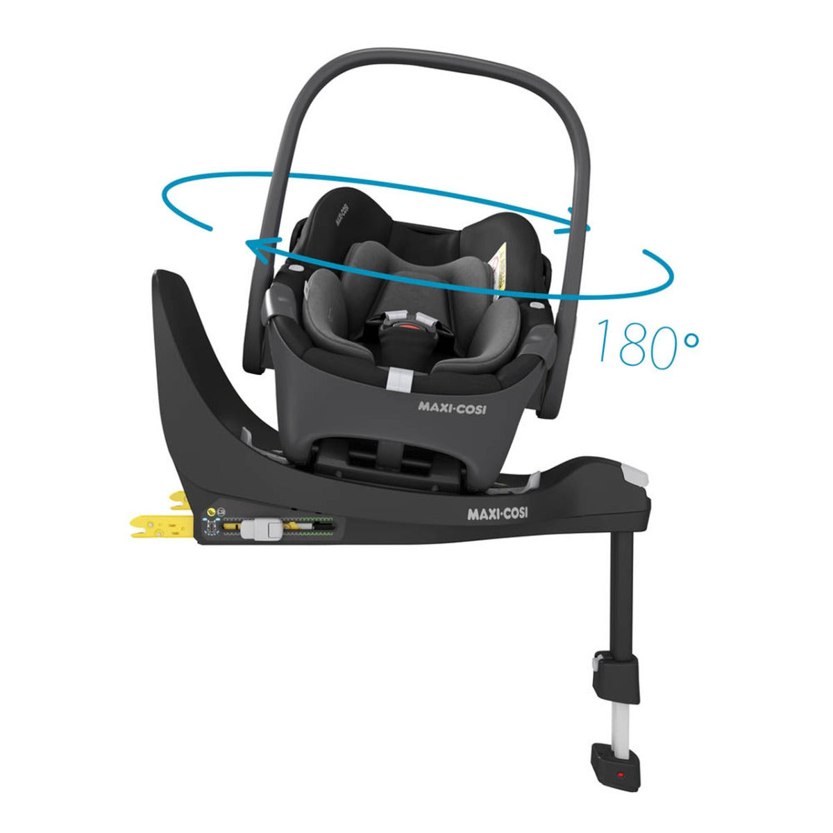 iCandy Peach 7 Travel System Bundle with Maxi-Cosi Pebble 360 iSize Car Seat & Base - Black Edition