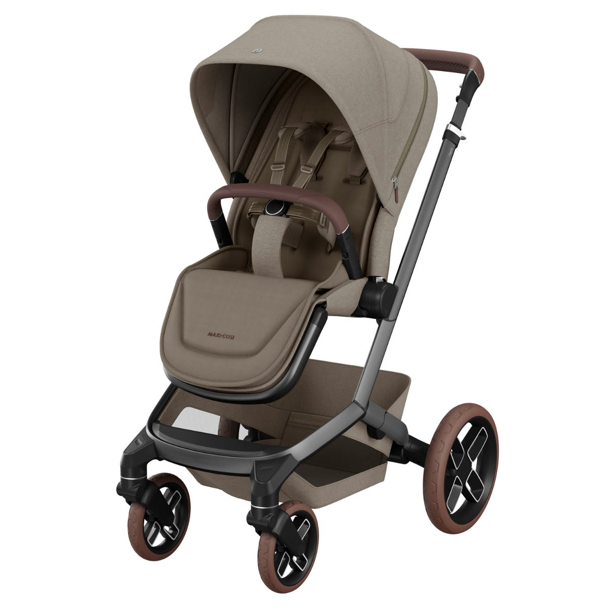 Maxi-Cosi Fame Pushchair - Twillic Truffle with Brown Wheels