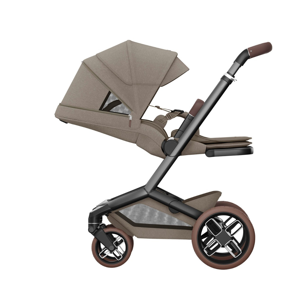 Maxi-Cosi Fame Pushchair - Twillic Truffle with Brown Wheels