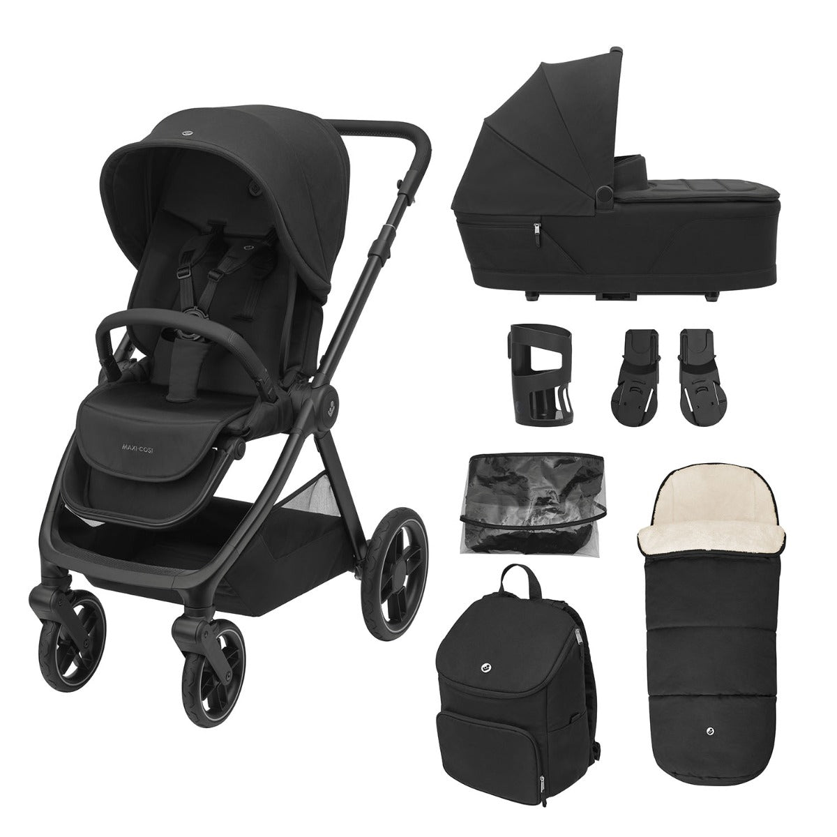 Maxi-Cosi Oxford 7 Piece Essentials Bundle - Twillic Black