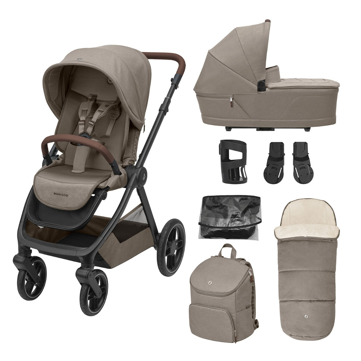 Maxi-Cosi Oxford 7 Piece Essentials Bundle - Twillic Truffle