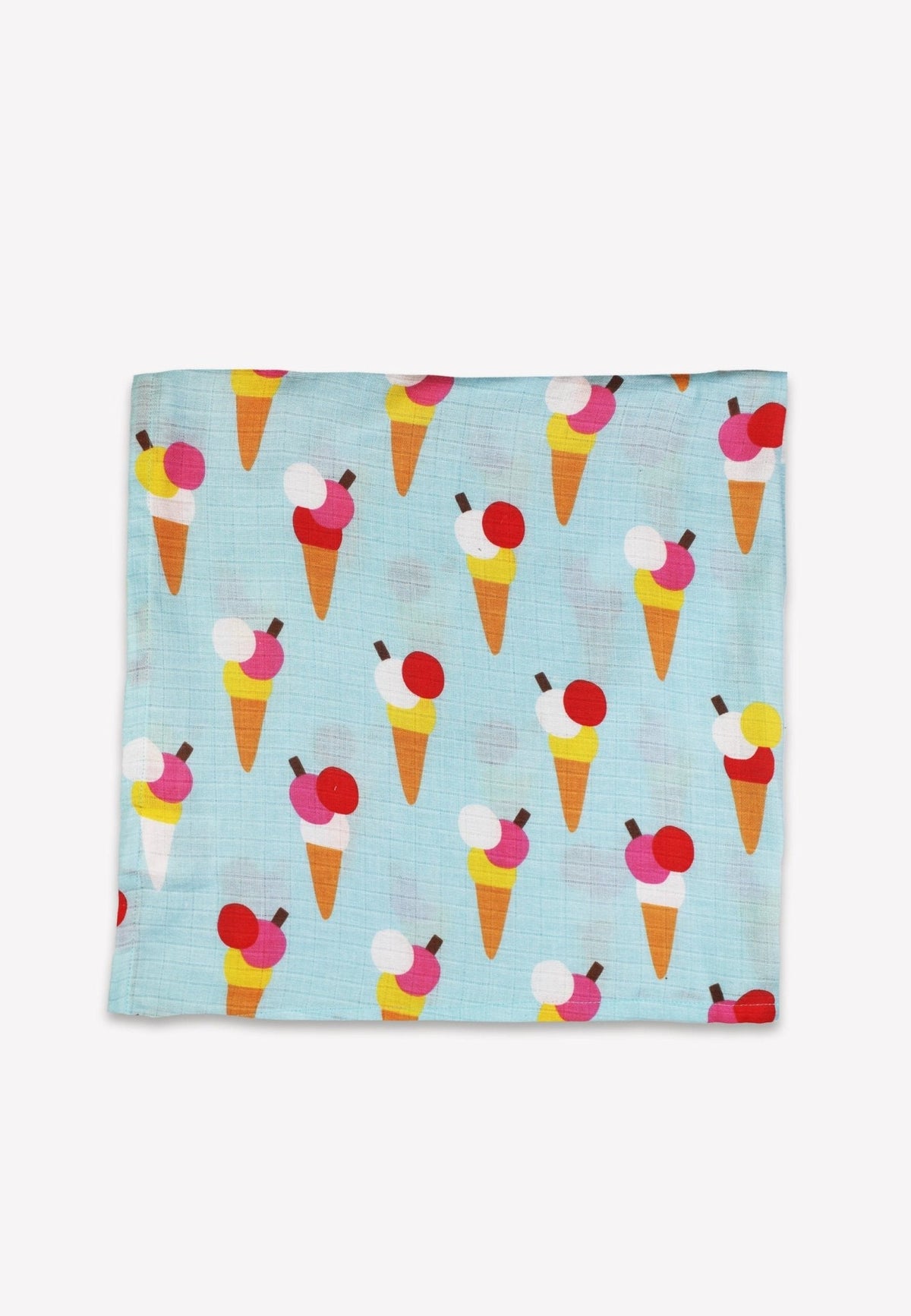 Toby Tiger Organic Ice Cream Cones Print 2 Pack Muslins