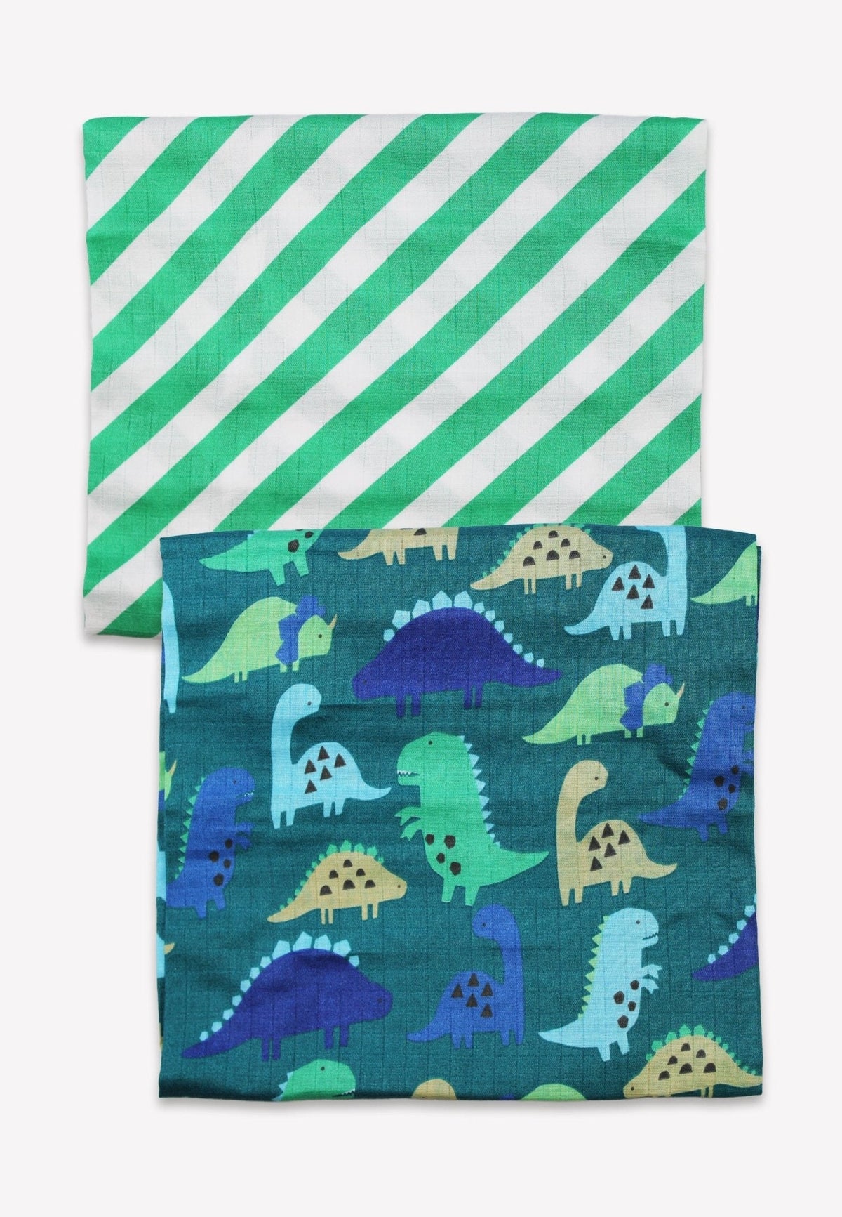 Toby Tiger Organic Tonal Dinosaur Muslin 2-Pack