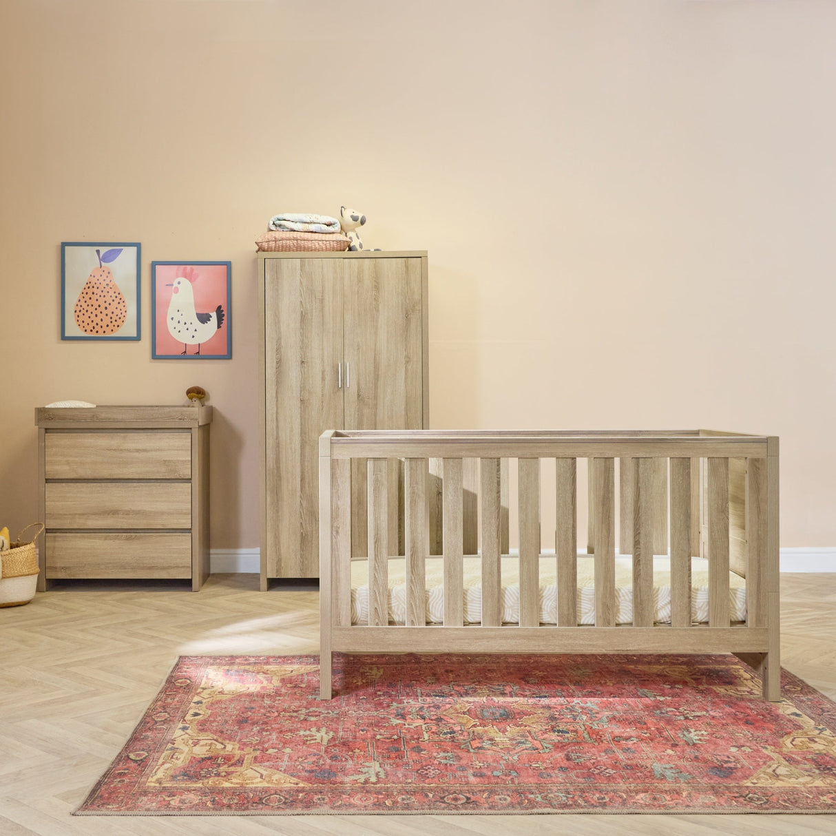 Tutti Bambini Modena 3 Piece Room Set - Oak