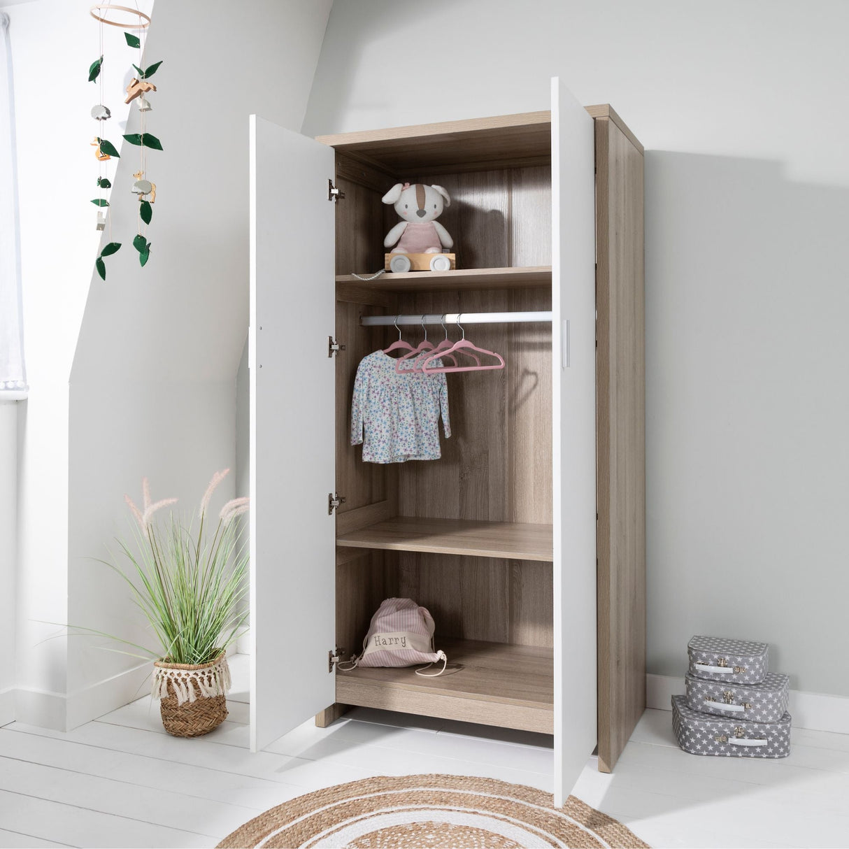 Tutti Bambini Modena Wardrobe - White & Oak