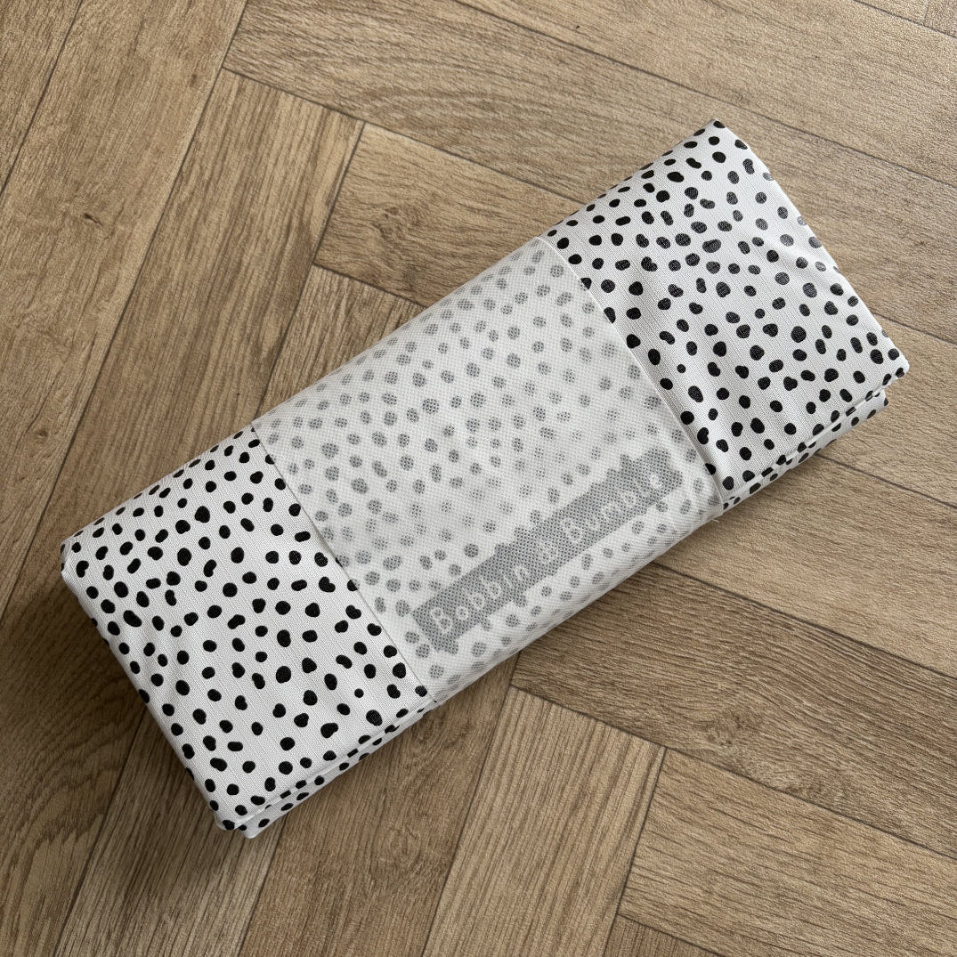 Travel Changing Mat - Black Spotty Print