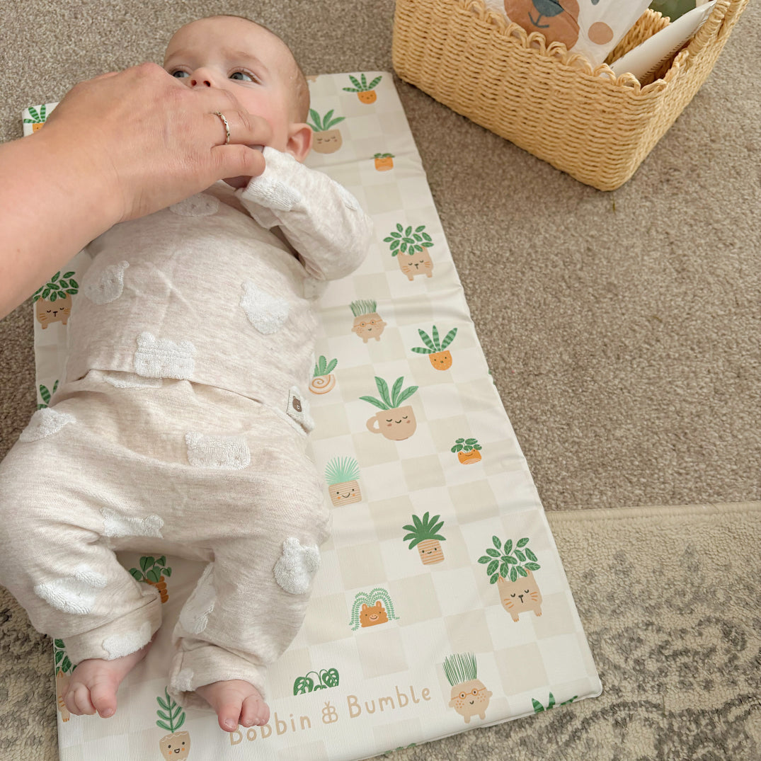 Travel Changing Mat - Pot Plants