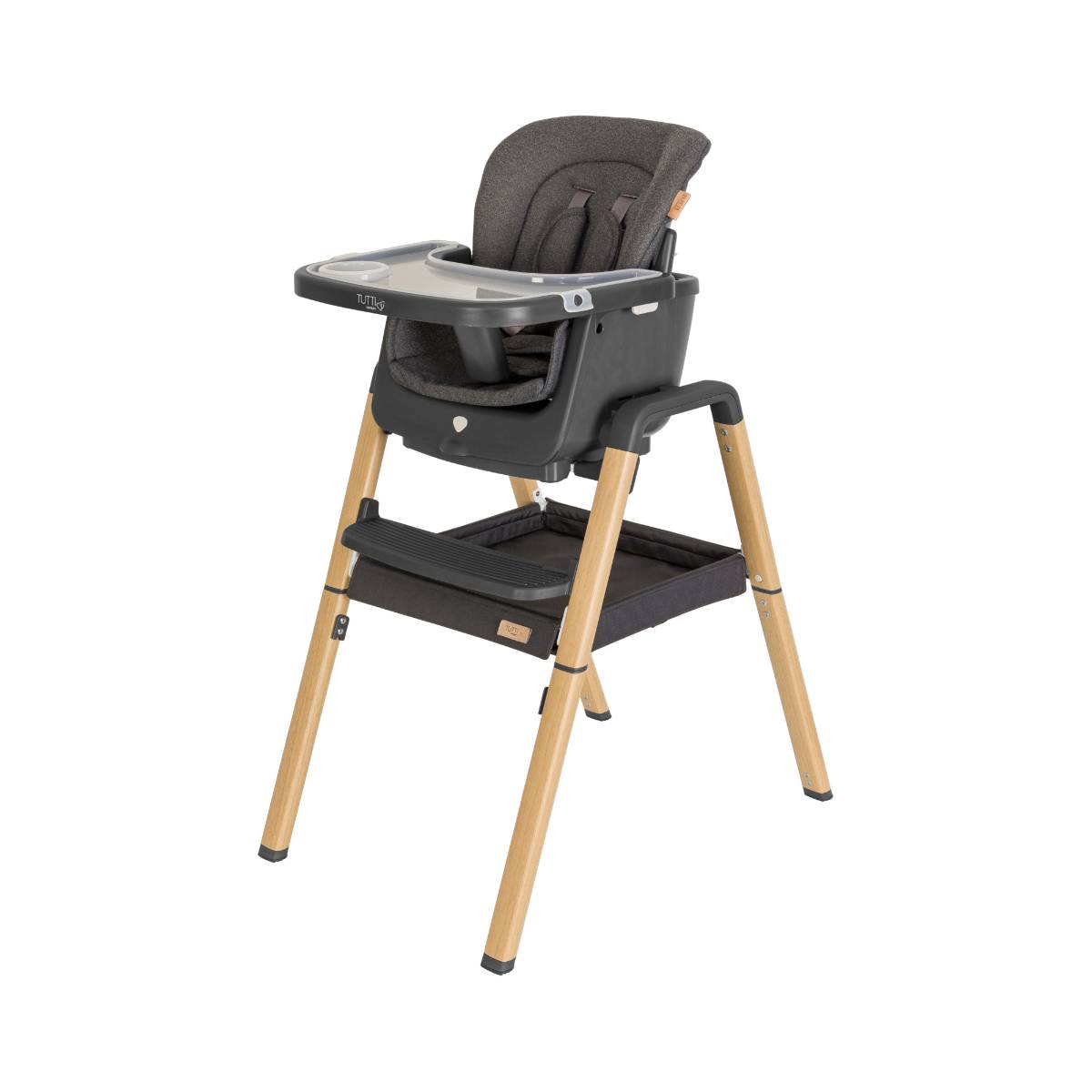 Tutti Bambini Nova Birth to 12 Years Complete Highchair Package - Grey/Oak