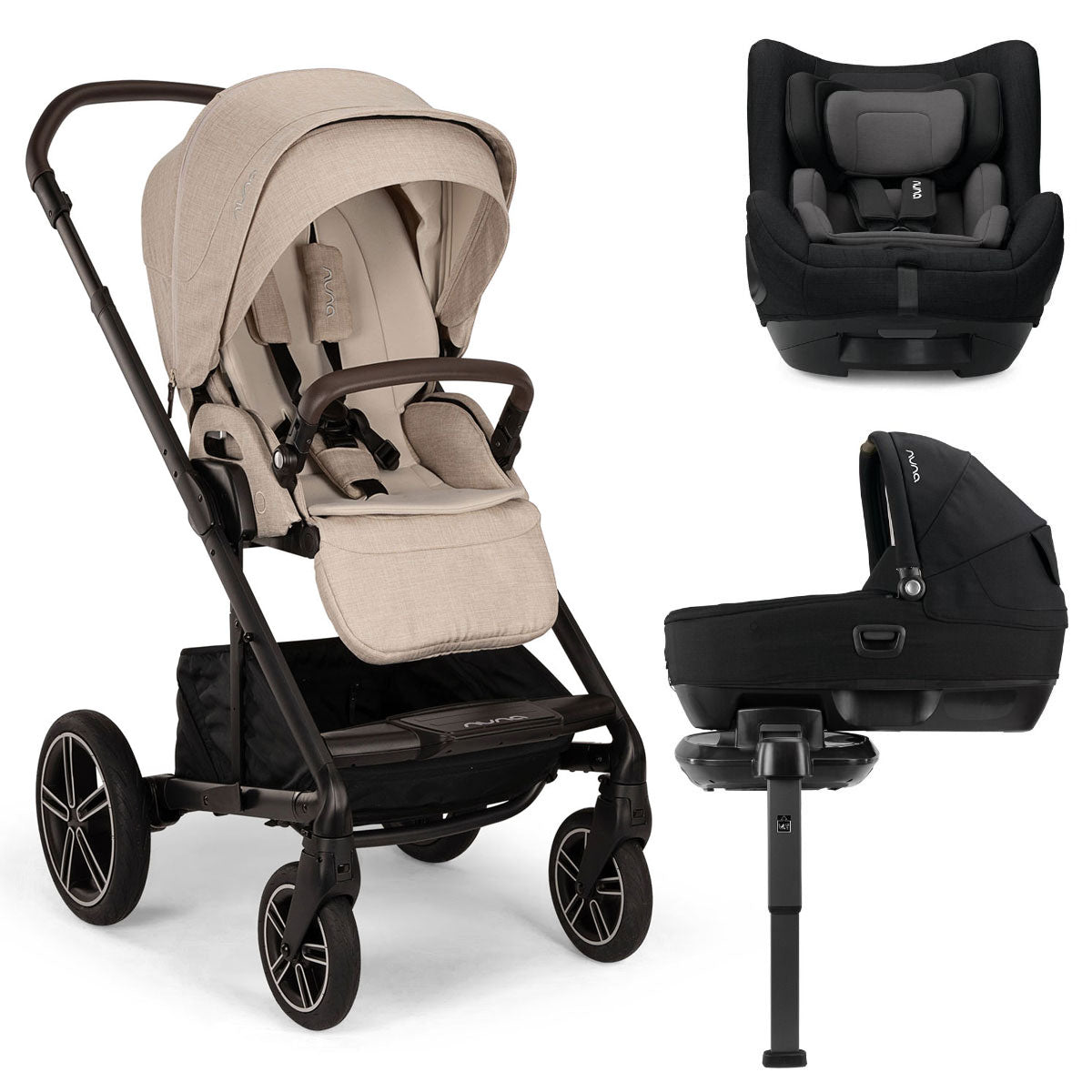 Nuna MIXX Next + CARI + TODL Next Generation Travel System Bundle - Biscotti