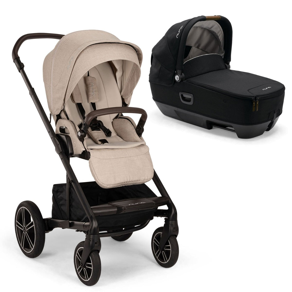 Nuna MIXX Next Pushchair + CARI Carrycot - Biscotti