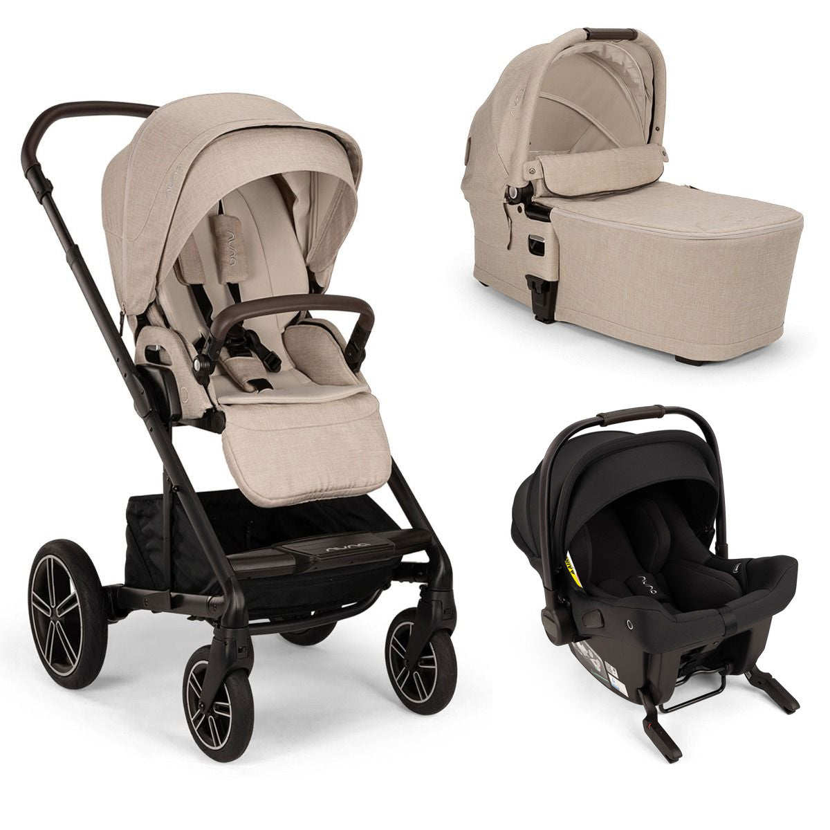 Nuna MIXX Next + PIPA Urbn Travel System Bundle - Biscotti