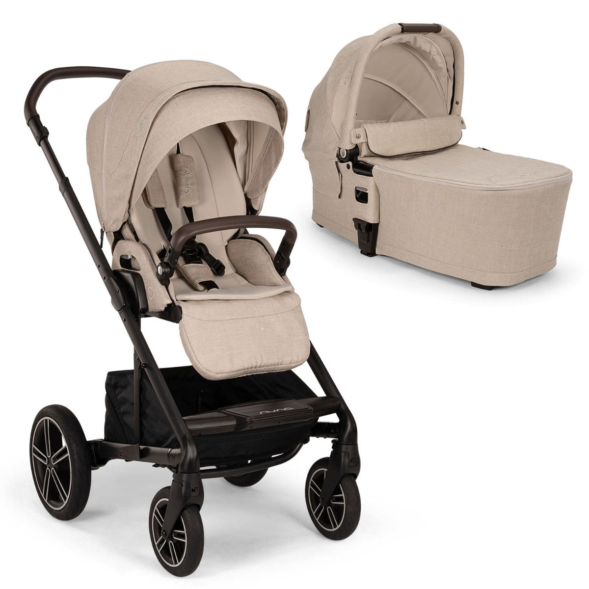 Nuna MIXX Next Pushchair and Carrycot - Biscotti