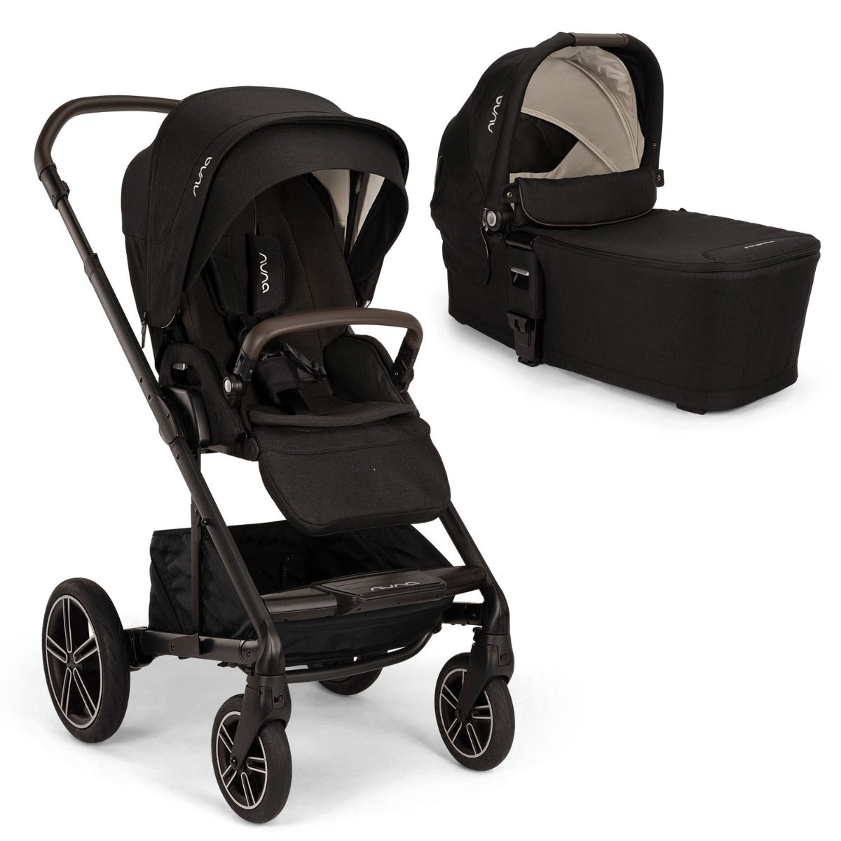 Nuna MIXX Next Pushchair and Carrycot - Caviar