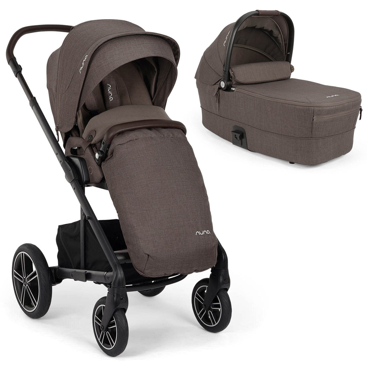 Nuna MIXX Next with ARRA Flex & Base Curv Travel System Bundle - Chestnut
