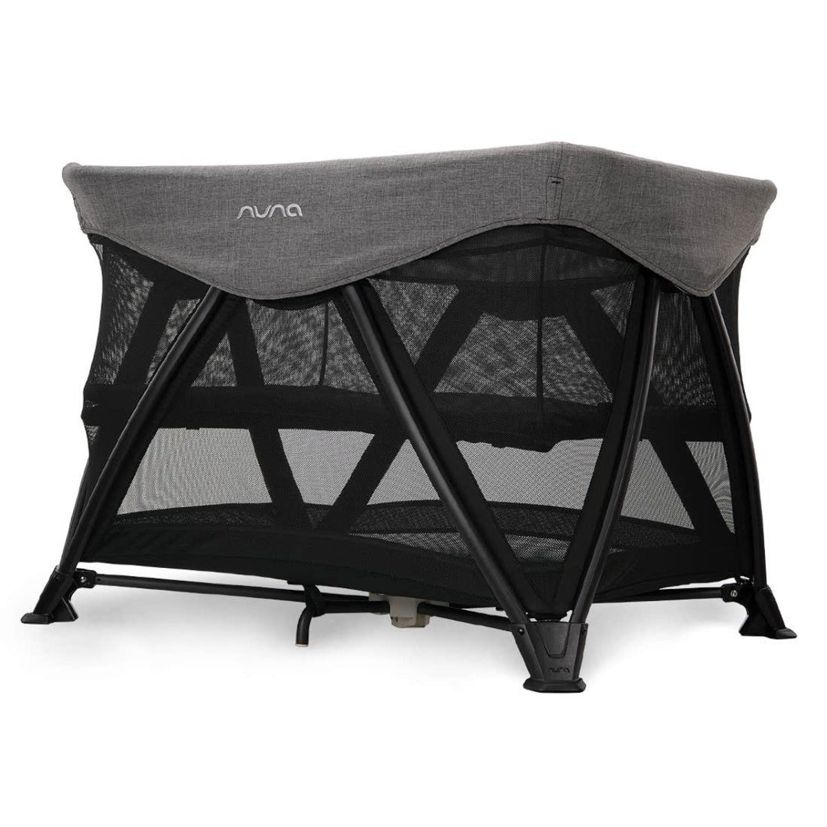 Nuna SENA Aire Travel Cot with Zip On Bassinet - Charcoal
