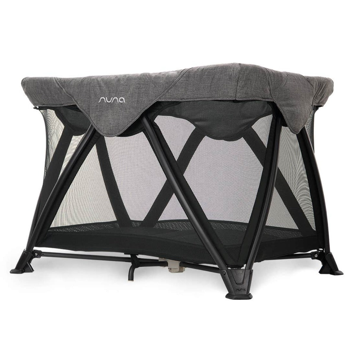 Nuna SENA Aire Travel Cot with Zip On Bassinet - Charcoal