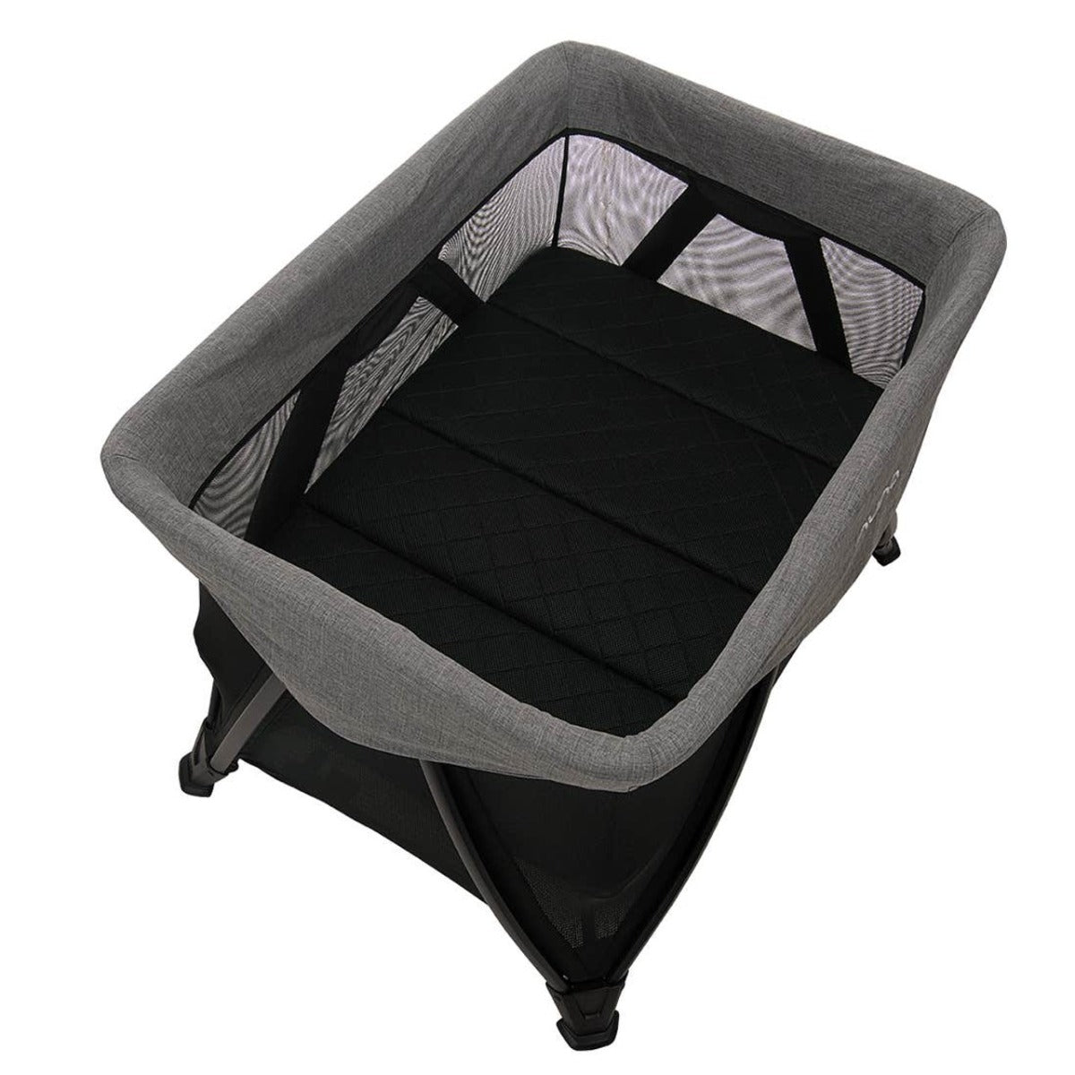 Nuna SENA Aire Travel Cot with Zip On Bassinet - Charcoal