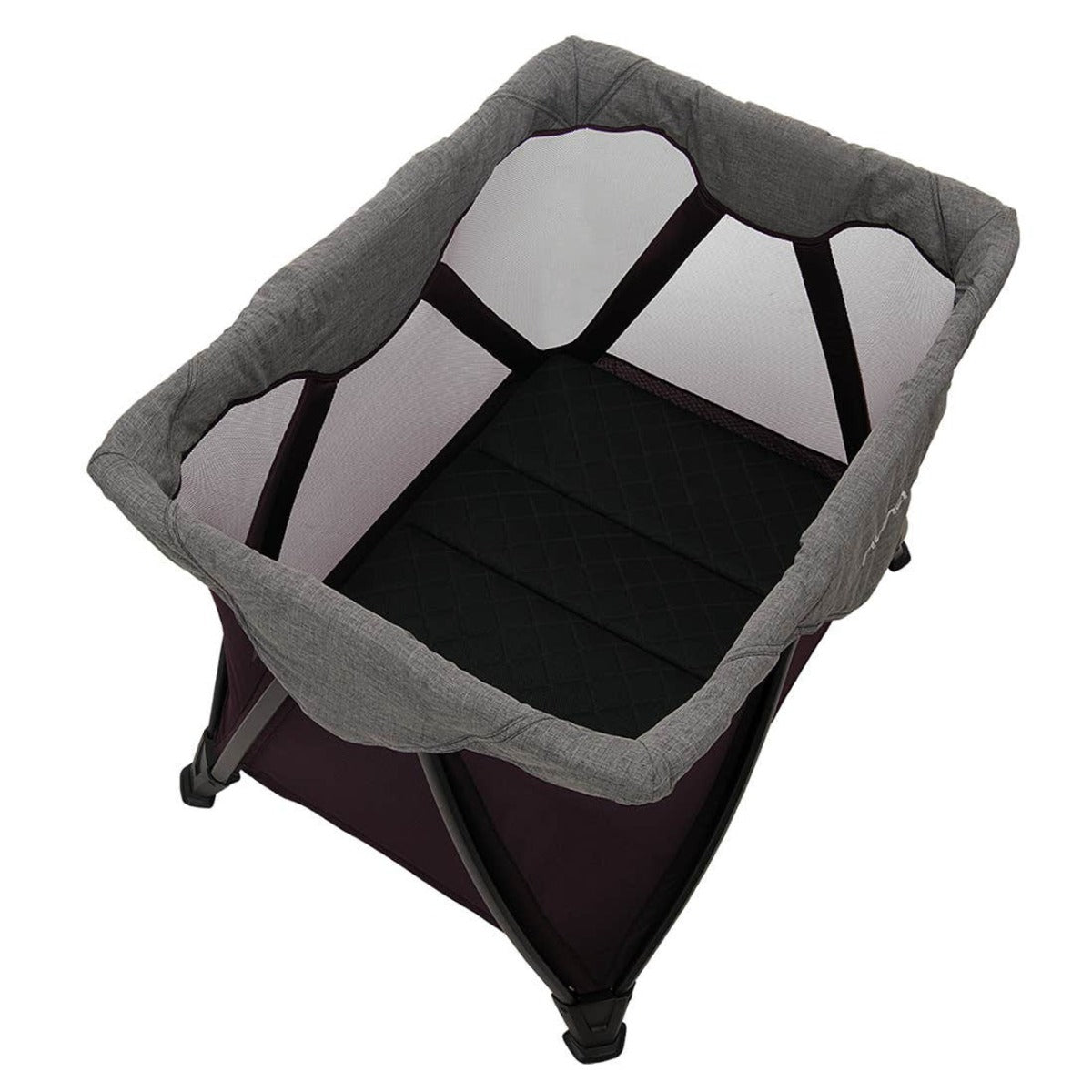 Nuna SENA Aire Travel Cot with Zip On Bassinet - Charcoal