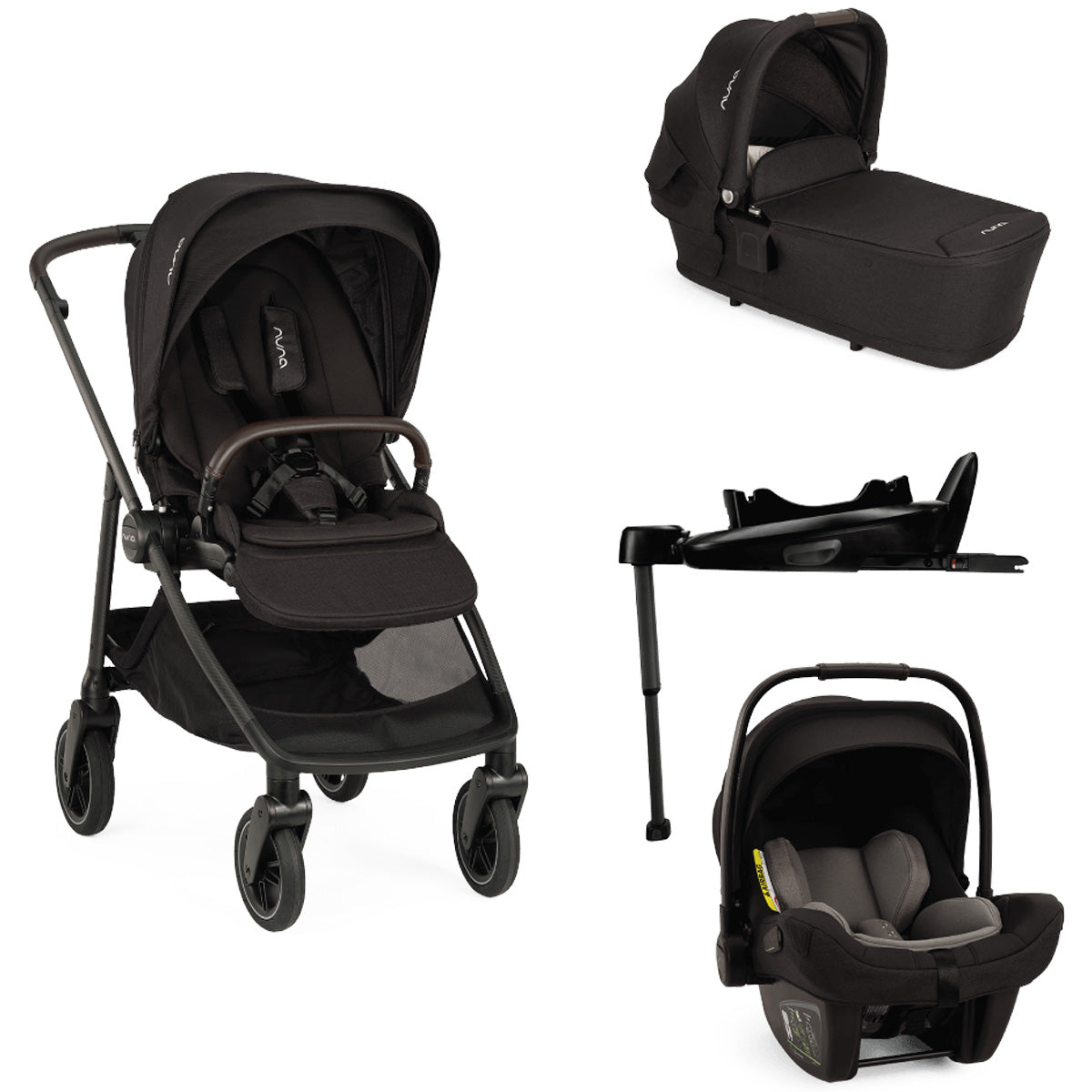 Nuna SWIV Next Stroller + PIPA Next Generation Travel System Bundle - Caviar