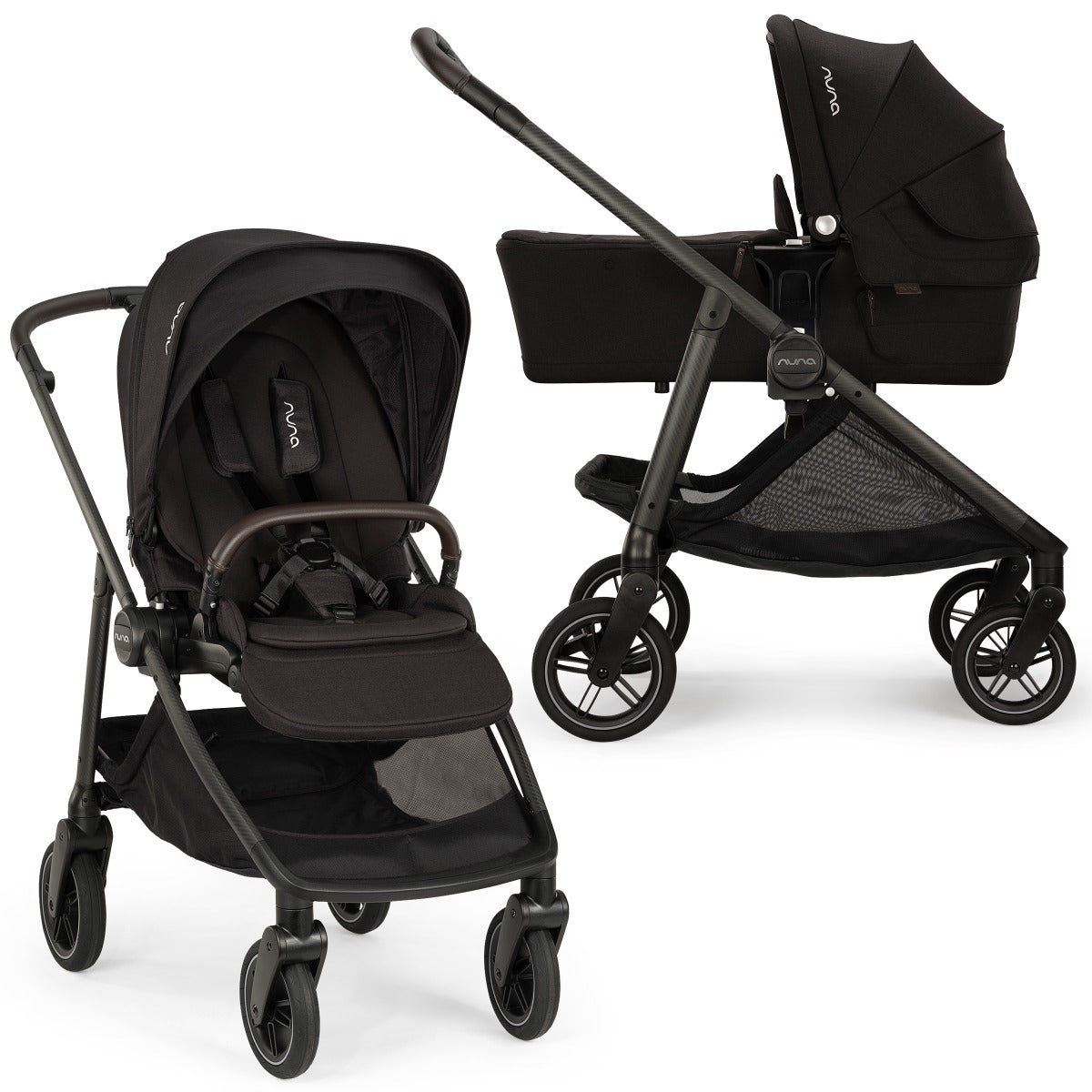 Nuna SWIV Next with ARRA Flex & Base Curv Travel System Bundle - Caviar