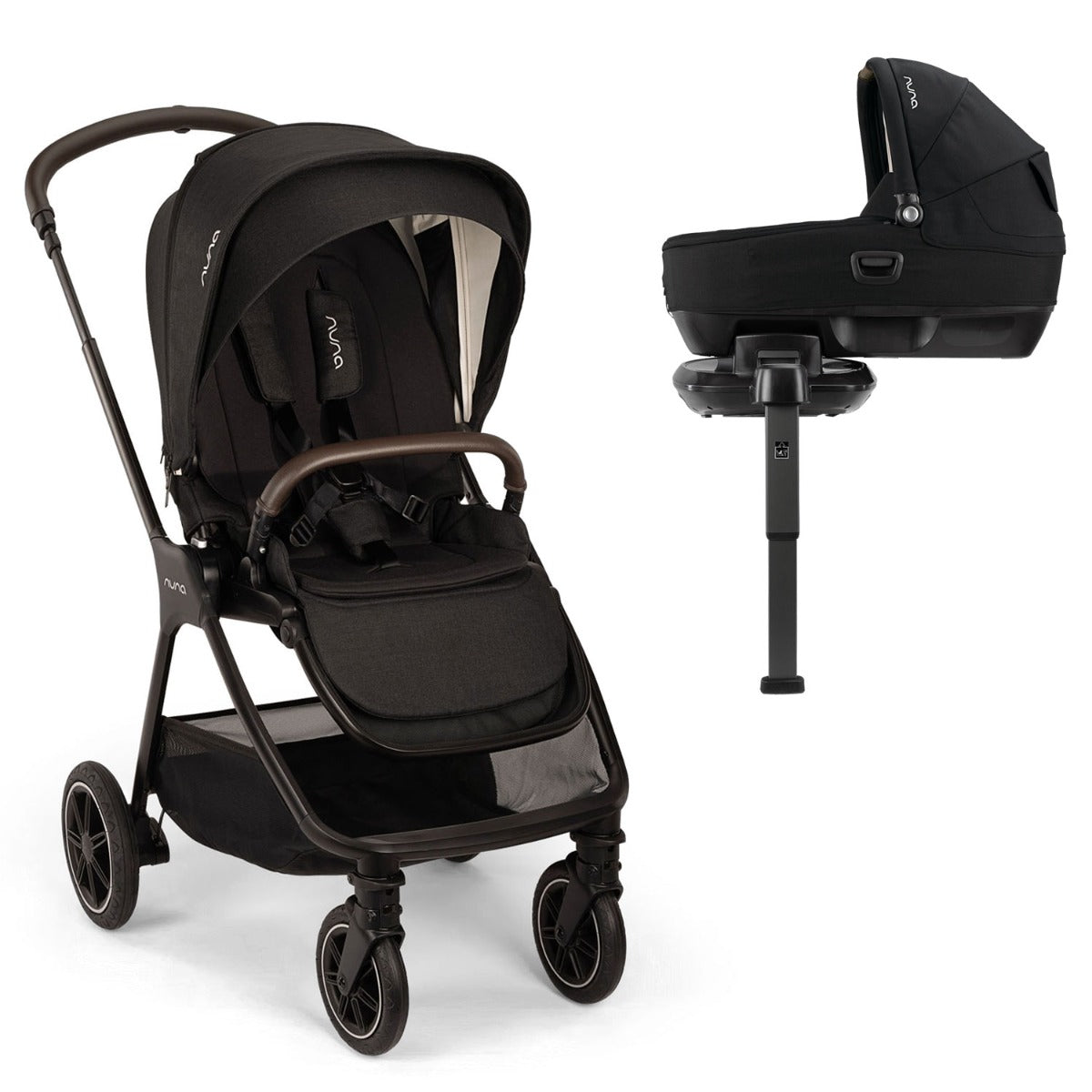 Nuna TRIV Next Stroller + CARI + BASE Next - Caviar