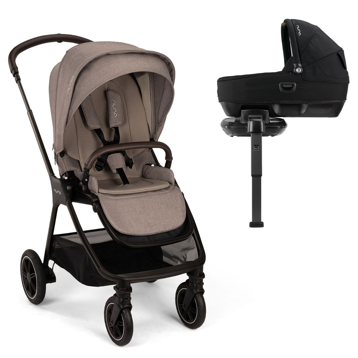 Nuna TRIV Next Stroller + CARI + BASE Next - Cedar
