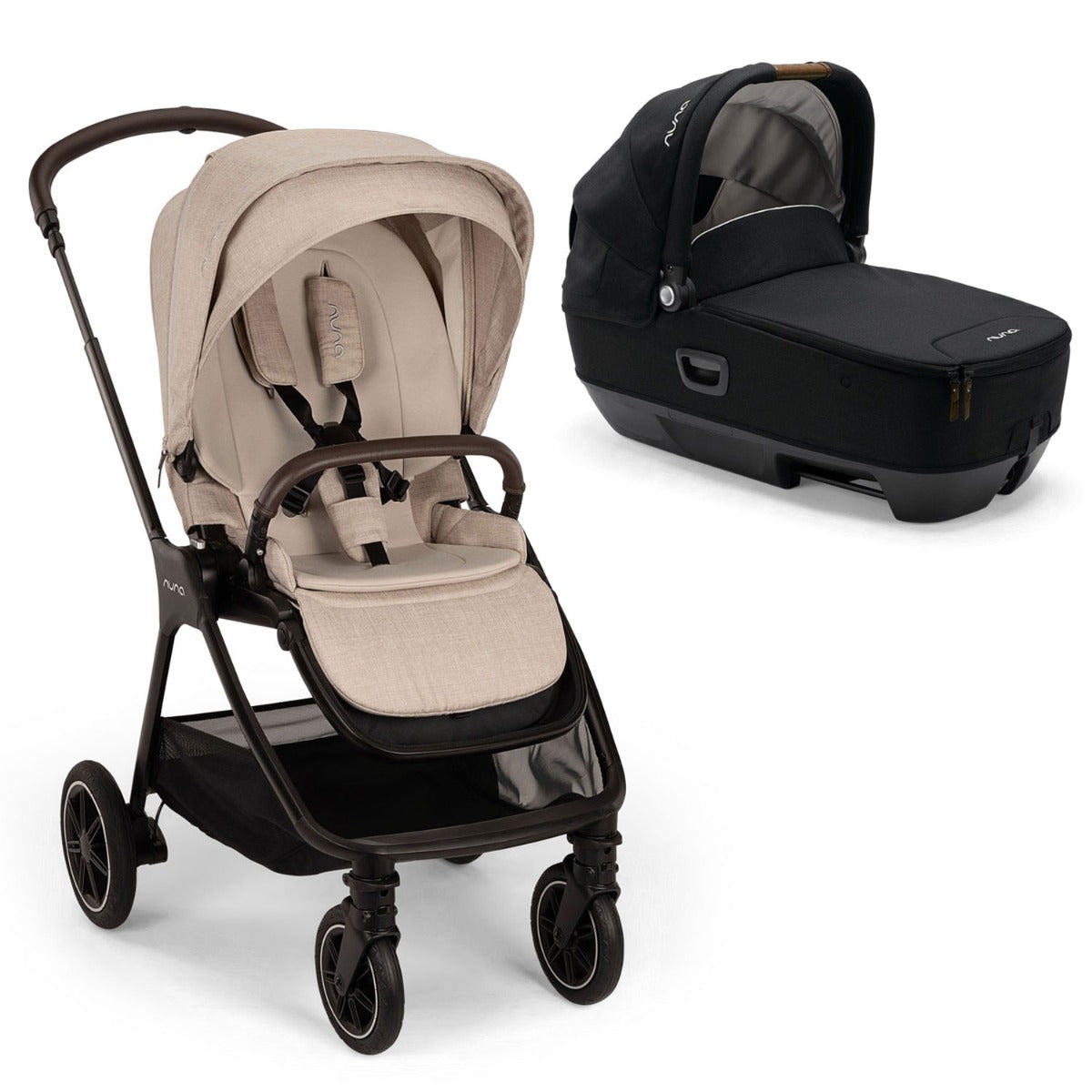 Nuna TRIV Next Stroller + CARI Carrycot - Biscotti