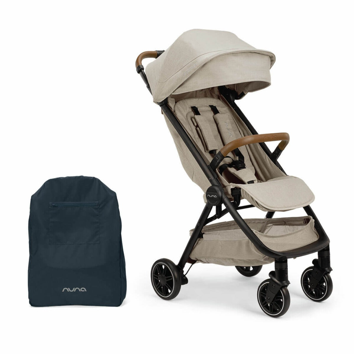 Nuna TRVL Compact Stroller with Raincover & Travel Bag - Hazelwood