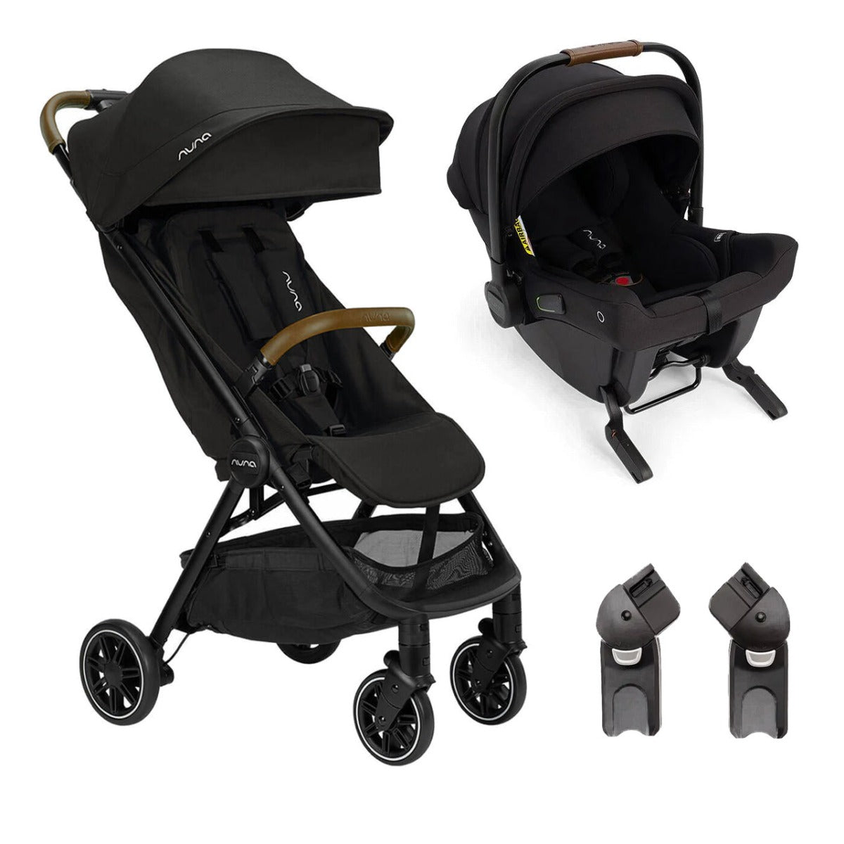 Nuna TRVL Compact Stroller with PIPA URBN Car Seat - Caviar