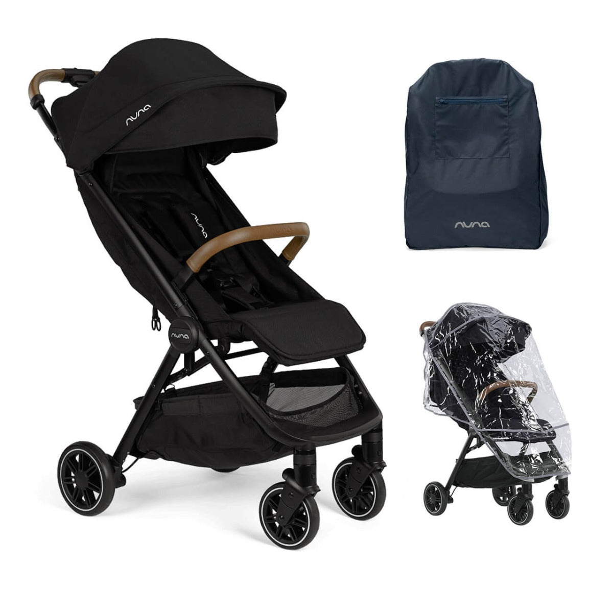 Nuna TRVL Compact Stroller with PIPA URBN Car Seat - Caviar