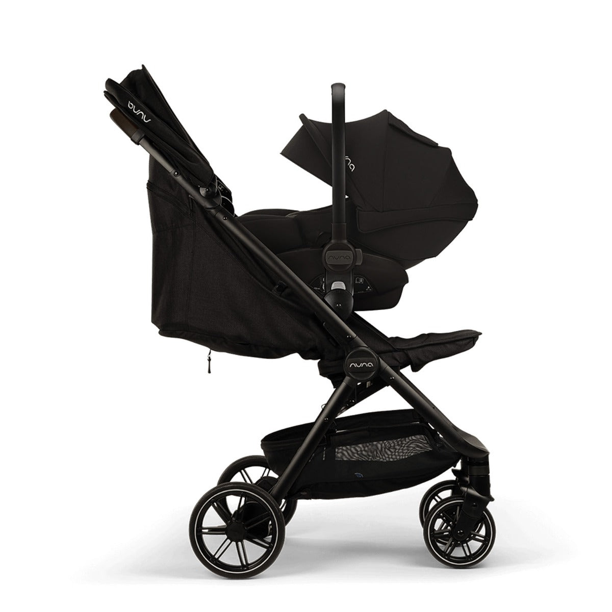 Nuna TRVL LX Compact Stroller with Raincover & Travel Bag - Caviar