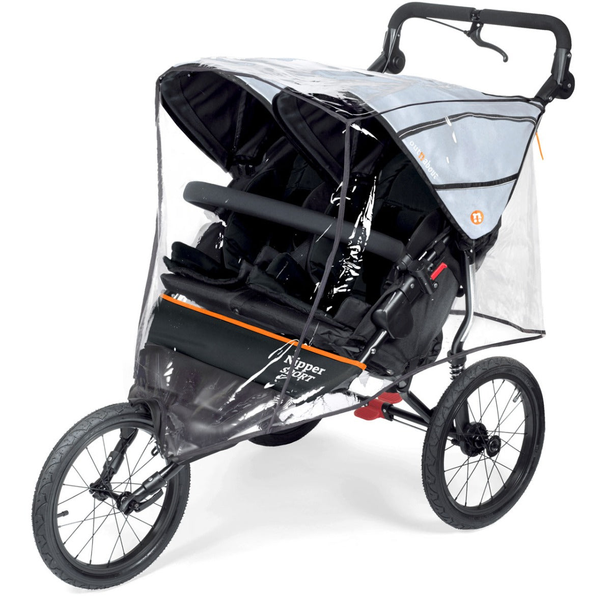Out n About Nipper Sport V5 Double Pushchair - Rocksalt Grey