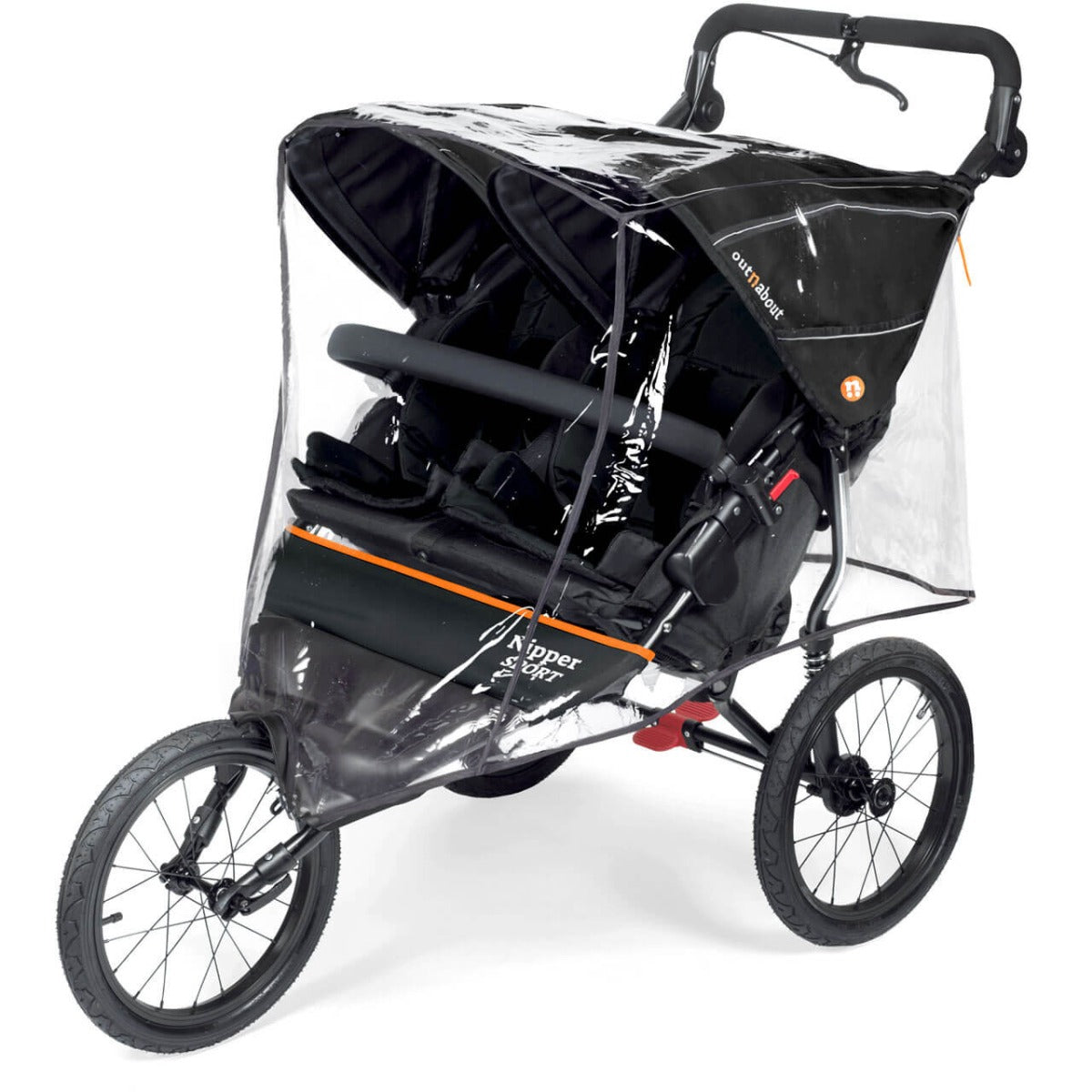 Out n About Nipper Sport V5 Double Pushchair - Summit Black