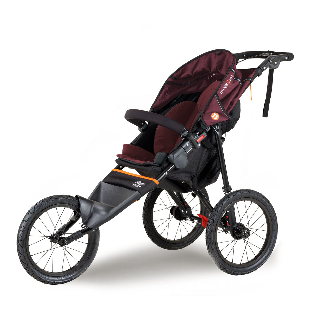 Out n About Nipper Sport V5 Single Pushchair - Brambleberry Red
