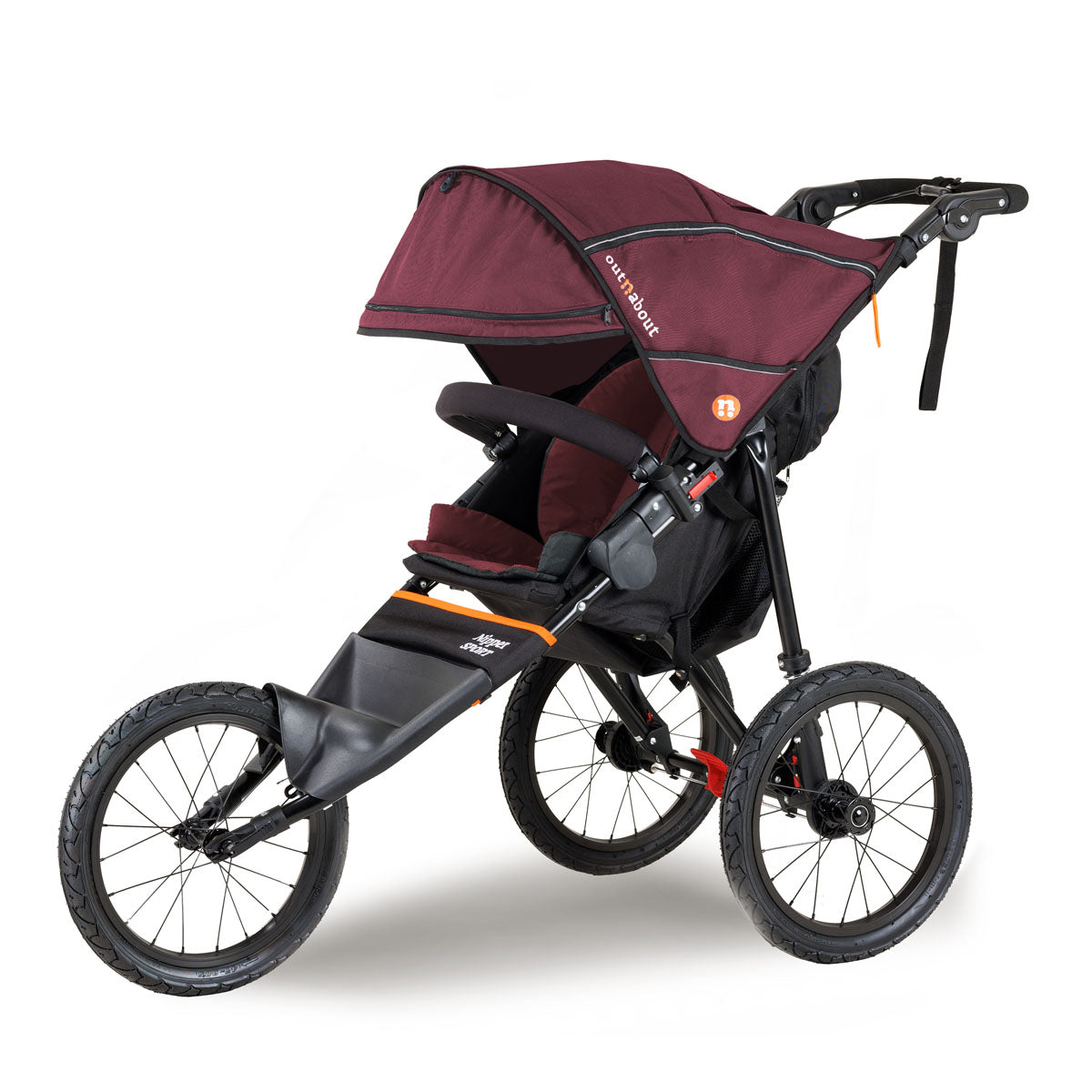 Out n About Nipper Sport V5 Single Pushchair - Brambleberry Red