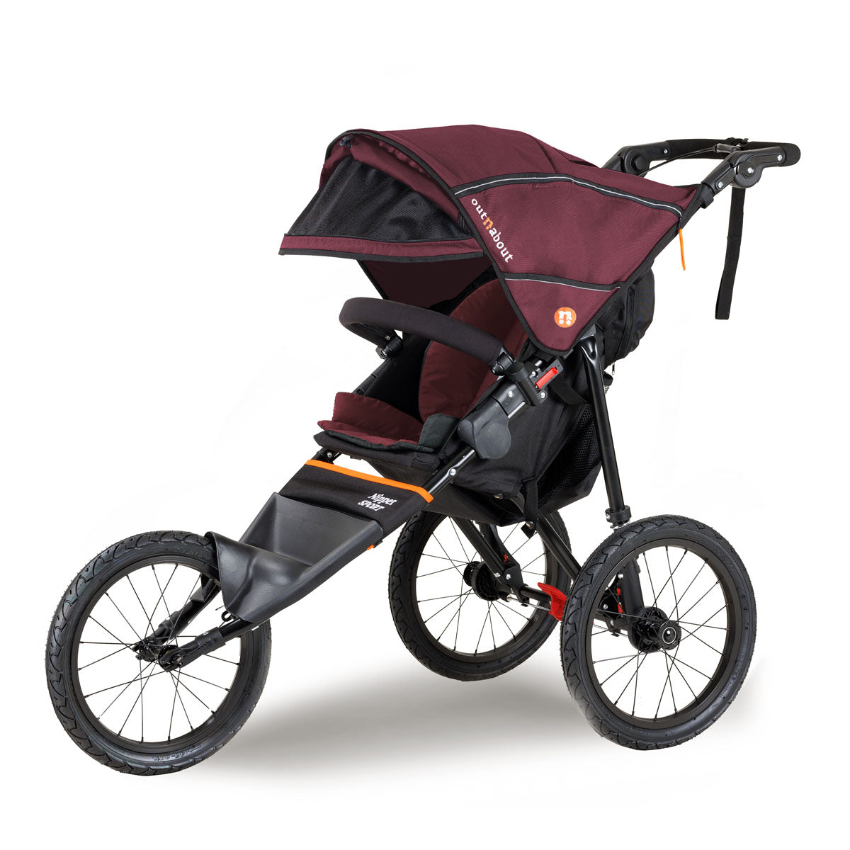 Out n About Nipper Sport V5 Single Pushchair - Brambleberry Red