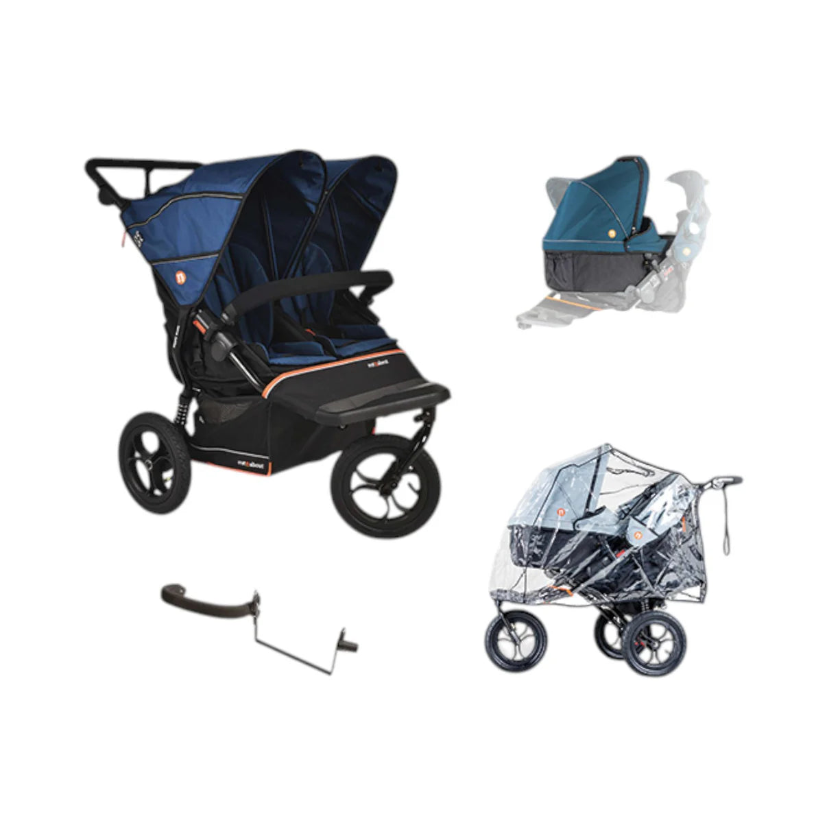 Out n About Nipper V6 Double Newborn & Toddler Bundle - Highland Blue