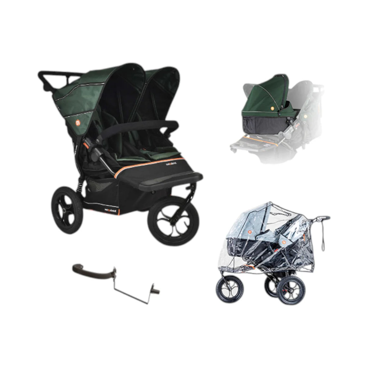 Out n About Nipper V6 Double Newborn & Toddler Bundle - Sycamore Green