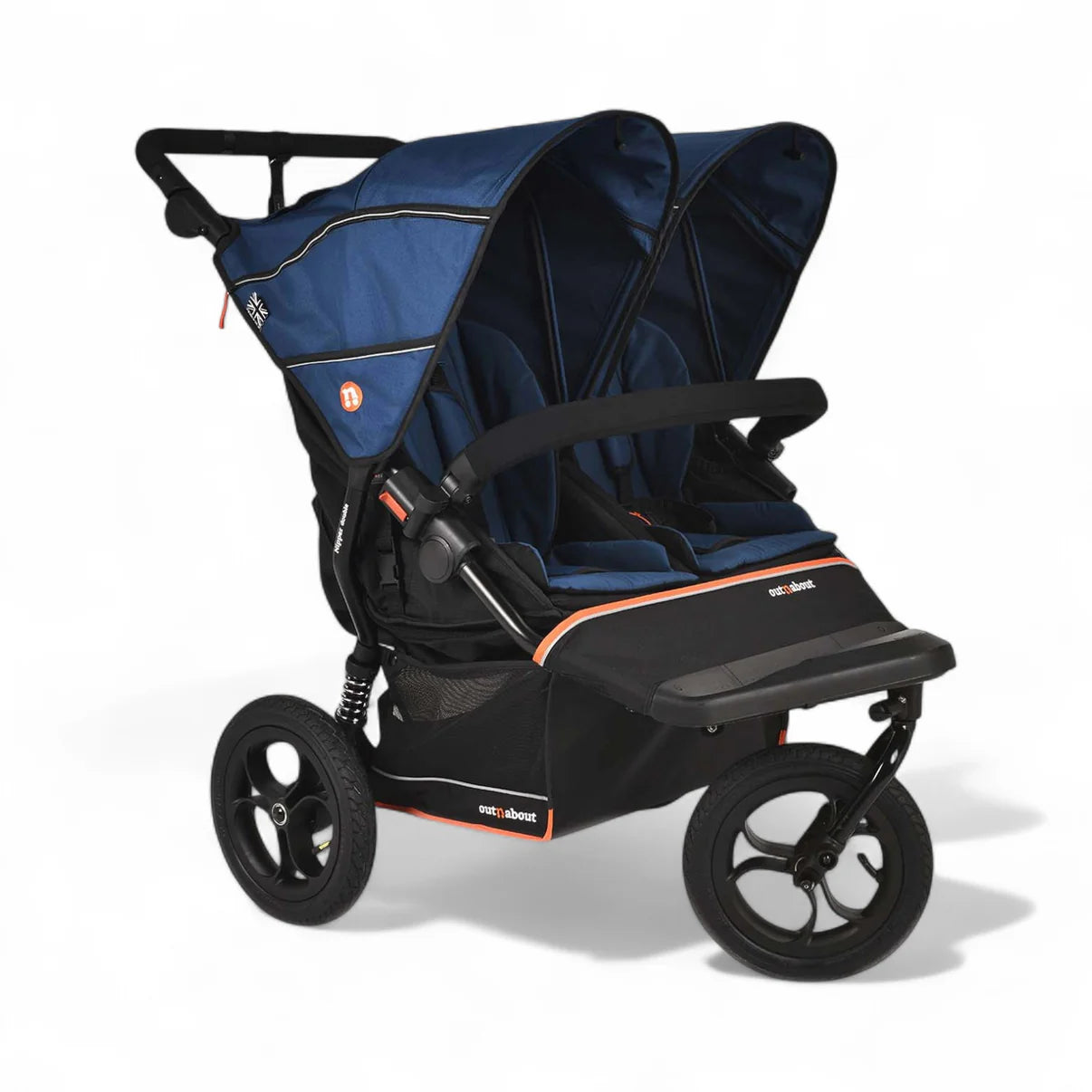 Out n About Nipper V6 Double Pushchair - Highland Blue