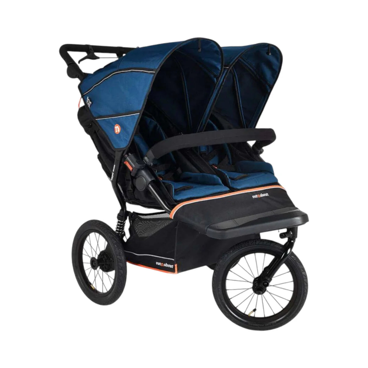 Out n About Nipper V6 Plus Double Newborn & Toddler Bundle - Highland Blue