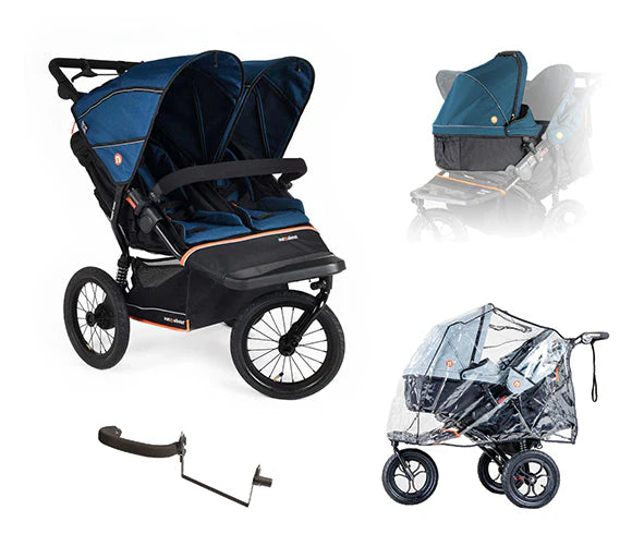 Out n About Nipper V6 Plus Double Newborn & Toddler Bundle - Highland Blue
