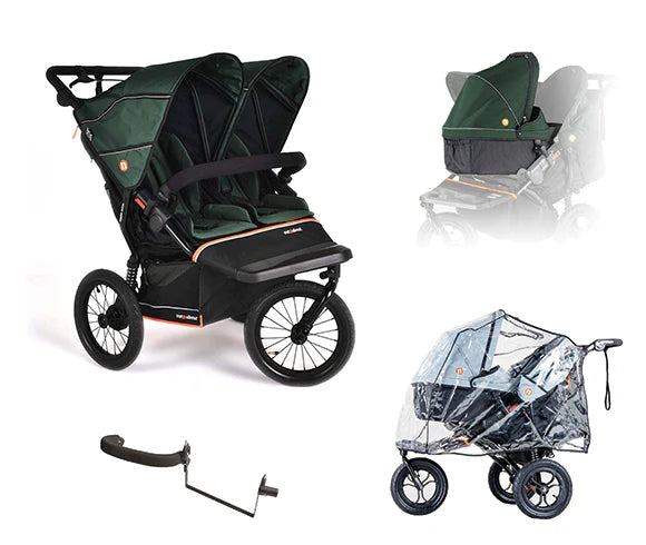 Out n About Nipper V6 Plus Double Newborn & Toddler Bundle - Sycamore Green