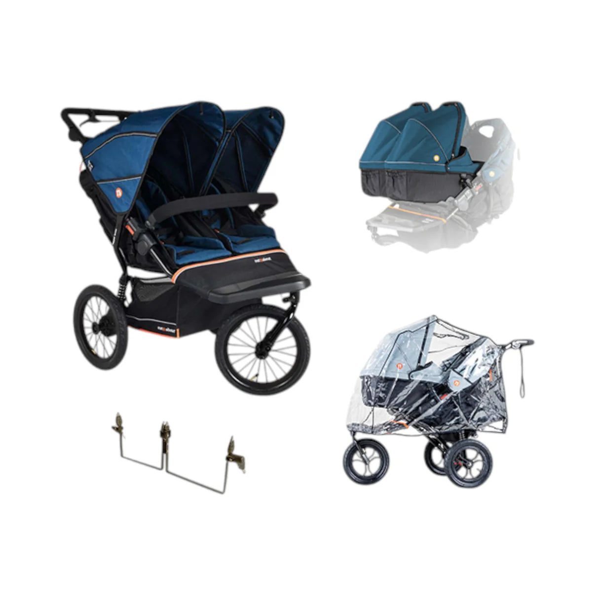 Out n About Nipper V6 Plus Twin Bundle - Highland Blue
